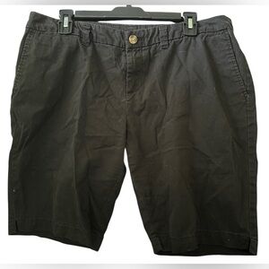 Faded Glory Black Chino Bermuda Shorts Size 8